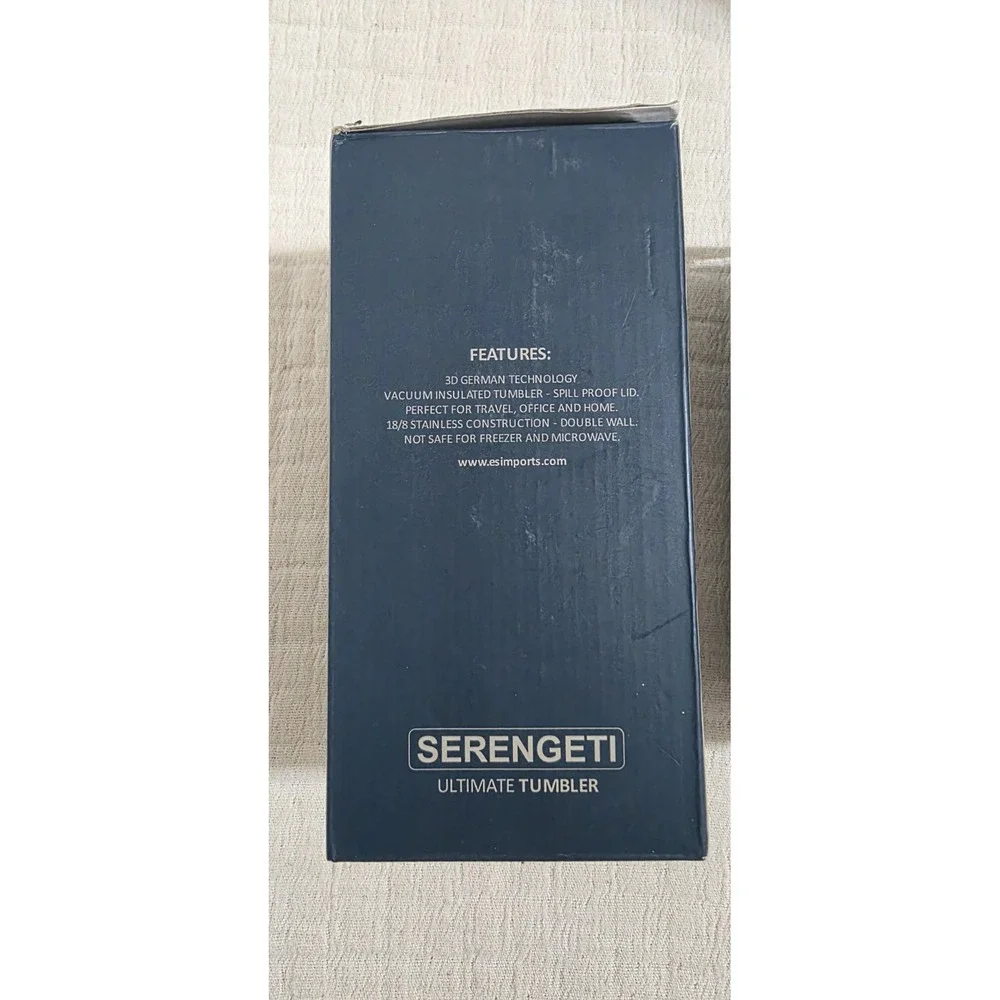 New Serengeti Ultimate Tumbler Stainless Steel‎ Insulated Bichon Frise Dog Navy - Picture 2 of 4